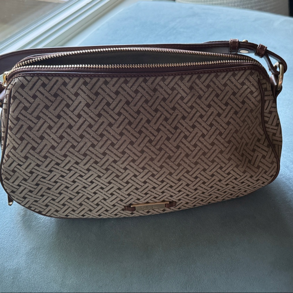 Cole Haan Brown Patterned shoulder Bag. Used once.
